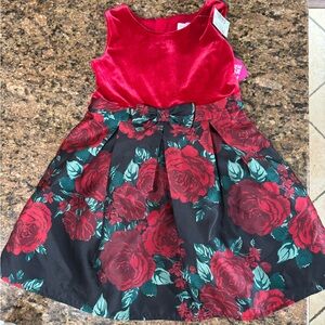 The Children's Place Red and Black Floral Dress